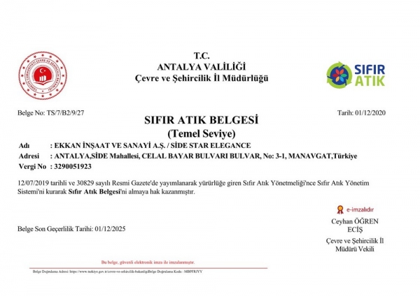 Sıfır Atık Belgesi